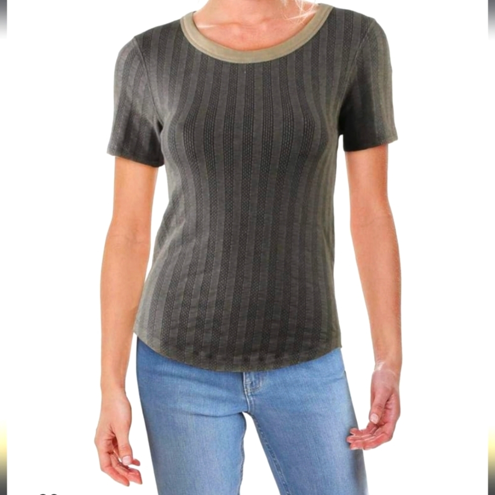 We the Free Escape Ribbed Knit Tee, Sz. S